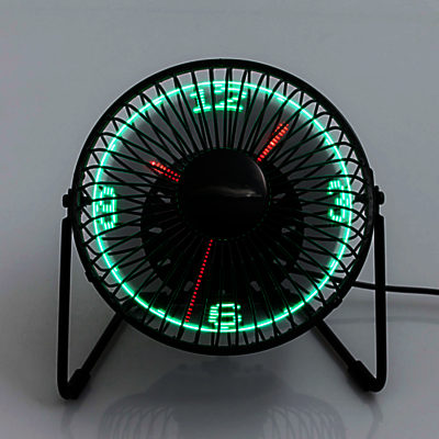 RED5 Desktop LED Clock Fan with Stand